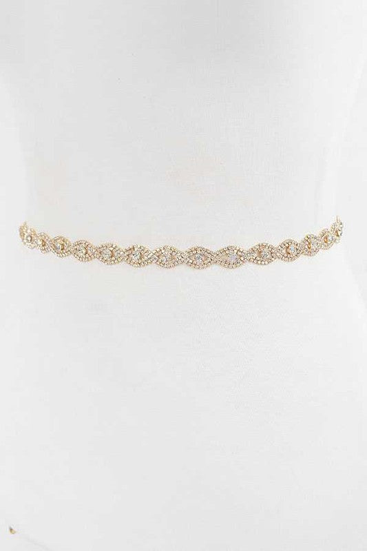 Rhinestone Fashion Chain Belt