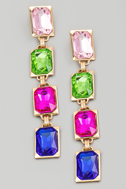 Multicolor Gem Earrings