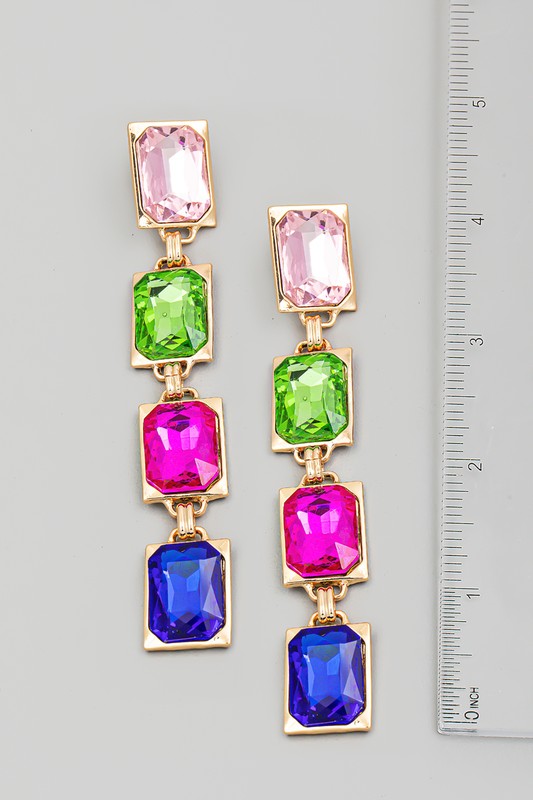 Multicolor Gem Earrings