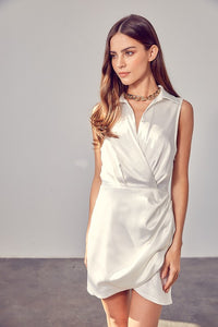 COLLAR WRAP DRESS