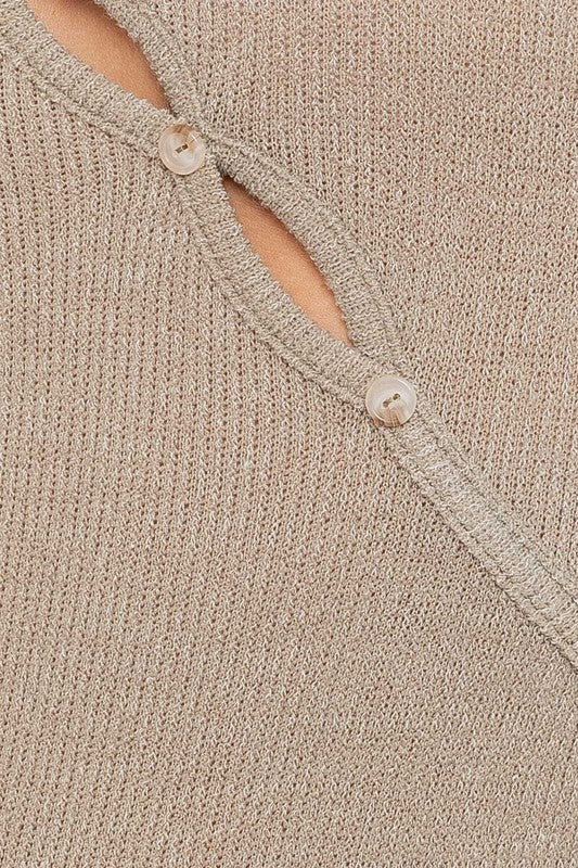 LONG SLEEVE BUTTON DETAIL BODYSUIT