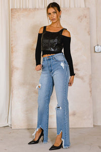 Shay Distressed Denim