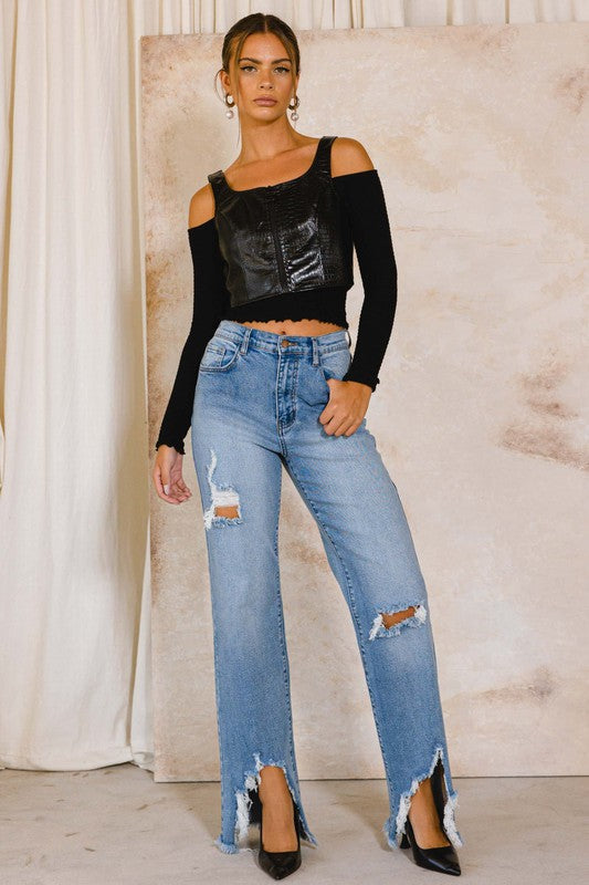 Shay Distressed Denim