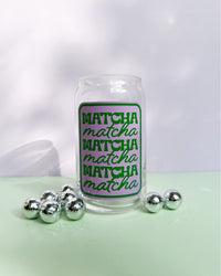 Matcha Glass Cup 16oz