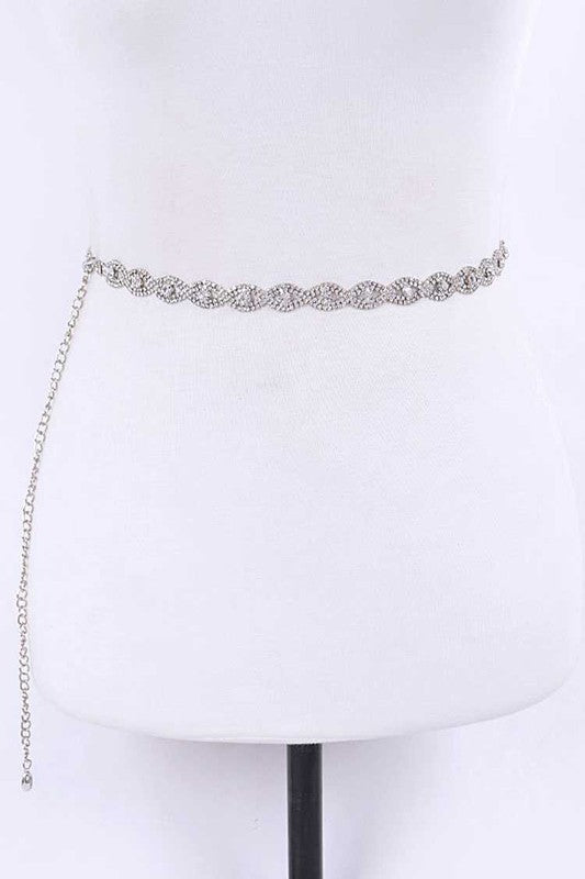 Rhinestone Fashion Chain Belt