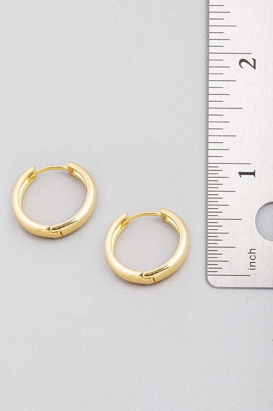 Thick Mini Gold Hoops