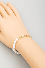 Chain & Pearl Bracelet