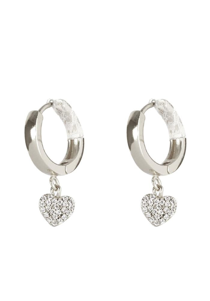 Rhinestone Heart Earring