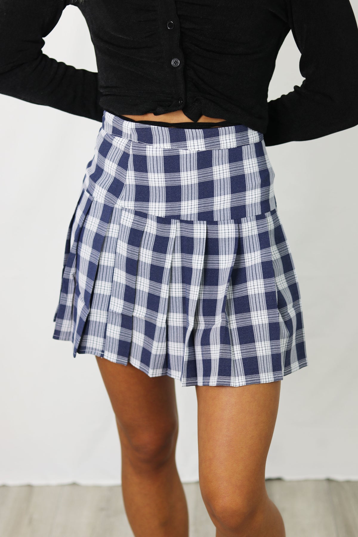 Plaid Pleated Skirt