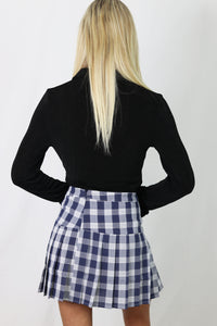 Plaid Pleated Skirt